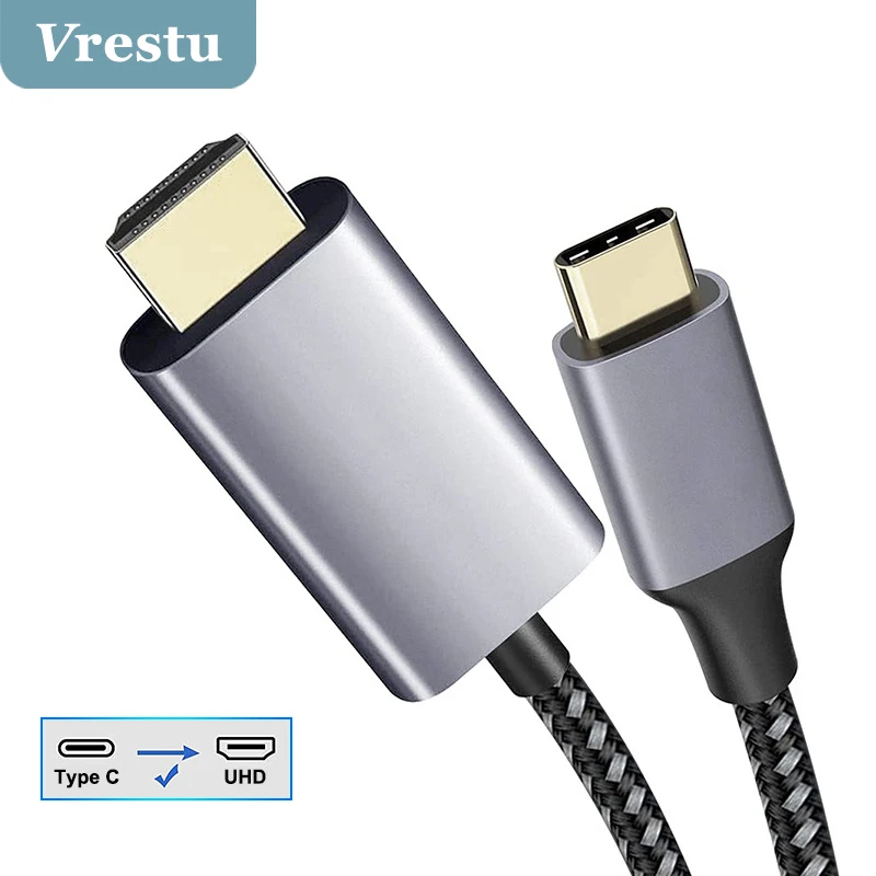 USB C to Hdmi-compatible Cable 4K 30Hz Converter for Laptop MacBook Samsung Huawei Type C Male to Male Adapter USB Tipo C UHD TV - ANKUX Tech Co., Ltd