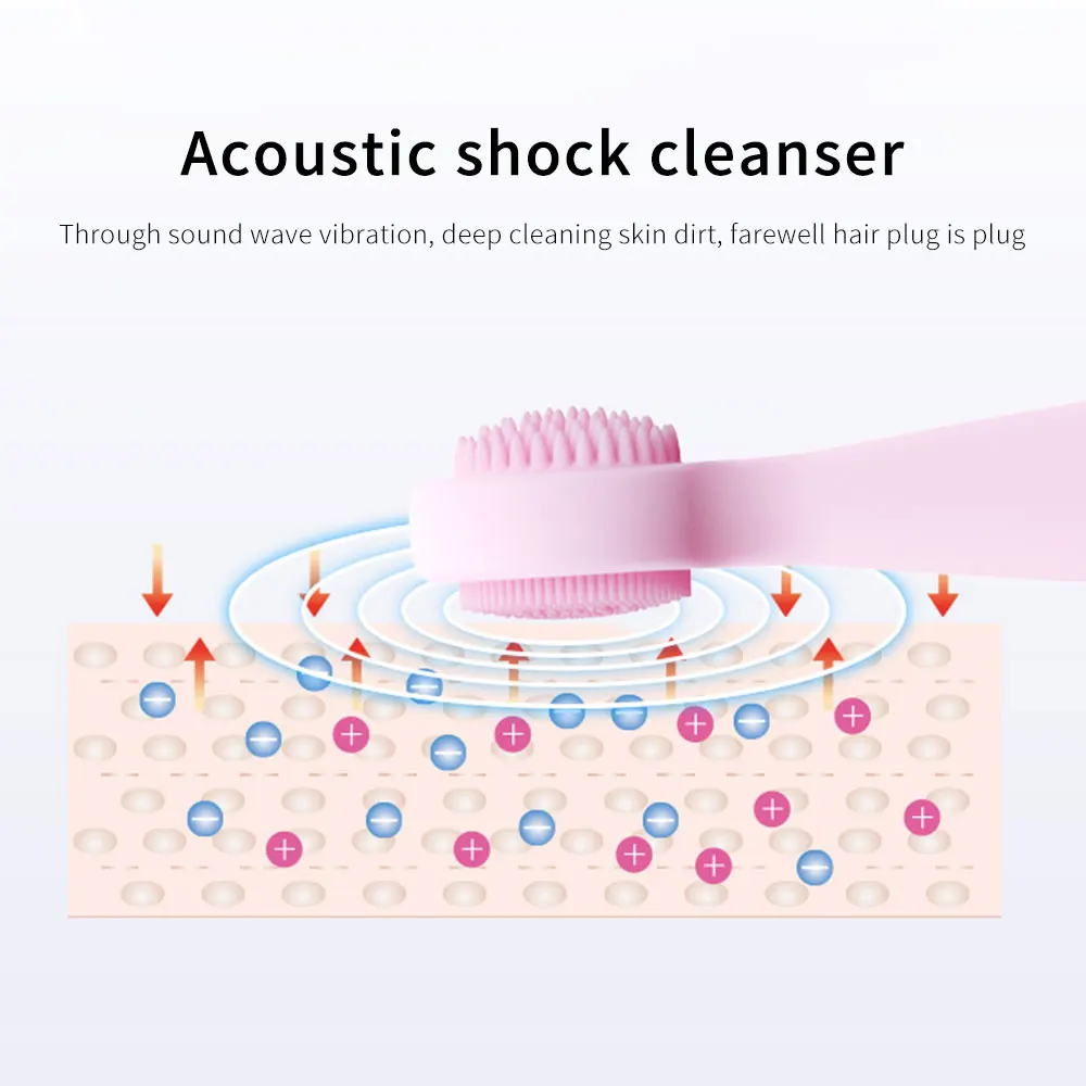 Электрическая Очищающая машина Silicone Facel для лица, щетки для мытья лица, уход за кожей, средство для удаления черных точек, очиститель пор, массаж, зарядка от USB