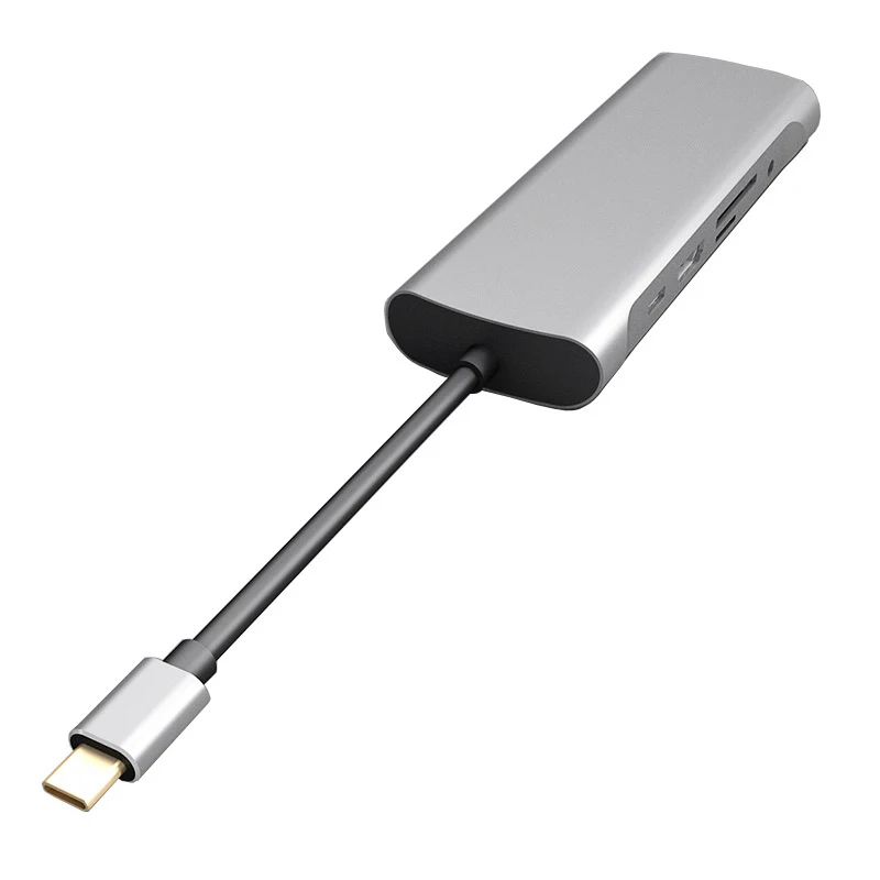  MultiFunction USB Hub Adapter 9 In1 USB C Hub Adapter Gigabit RJ45 4K HDMI PD Charger SD/TF Card Re