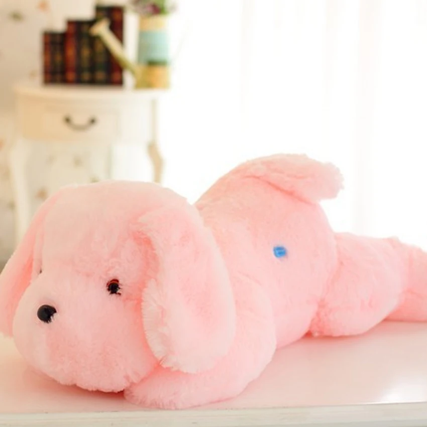 Colorful Glowing Plush Dog Toy for Kids and Baby Girls