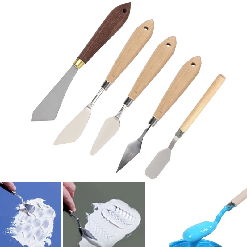 Palette Oil Mix Pigment Student Art Draw Paint Tool Texture Artist Scrape Scraper Knife Spatula Drawer watercolor Painter oil painting knife oil painting scrapers