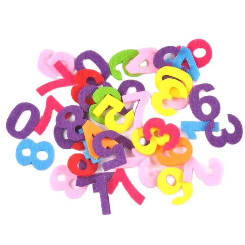50pcs 26mm Letter/Number Non-woven Felt Cloth Polyester Fabrics For Sewing Decoration DIY Sewing Accessory cp2768 wool felting kit,needle felt kit,felt fabric sheet,wool felt accessories