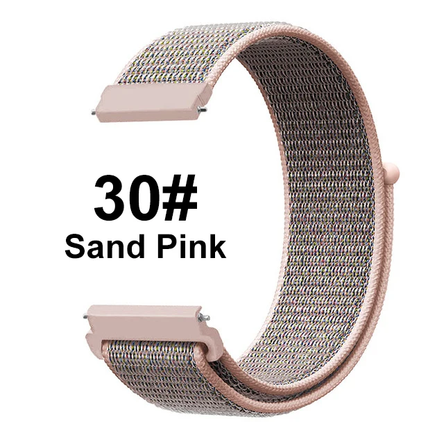 Sand Pink Ремешок для Galaxy Watch 46 мм, нейлоновый сменный спортивный ремешок для Galaxy Watch 42, застежка для браслета на липучке для активных часов 2 1 - Цвет ремешка: Sand Pink