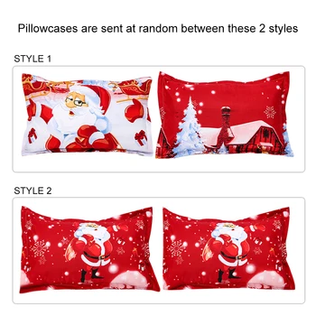 

4pcs/set Christmas Bedding Set Santa 3D Printed Fitted Bed Sheet + 2pcs Pillowcase + Bed Sheet Set Christmas Bedroom Decorations
