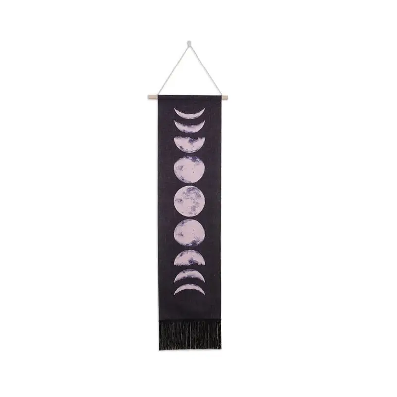 

Wall Hanging Tapestry Handmade Growth Cycle of the Moon Cotton Linen Home Decor