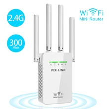 Wr09 repetidor de sinal wifi extensor de alcance do roteador sem fio wifi repetidor 300mbps sinal de rede amplificateur com 4 antenas
