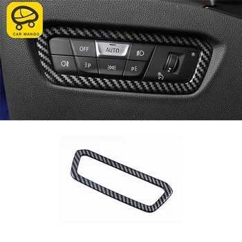 

CarMango For BMW 3 Series G20 2020 Car Styling Front Light Headlight Lamp Switch Button Panel Cover Sticker Interior Accessories