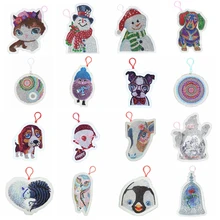 DIY pełna święty mikołaj wiertła diamentowe malowanie kopertówka portmonetka brelok zawieszki Stitch haft prezent na Boże Narodzenie dla dziewczynek(China)