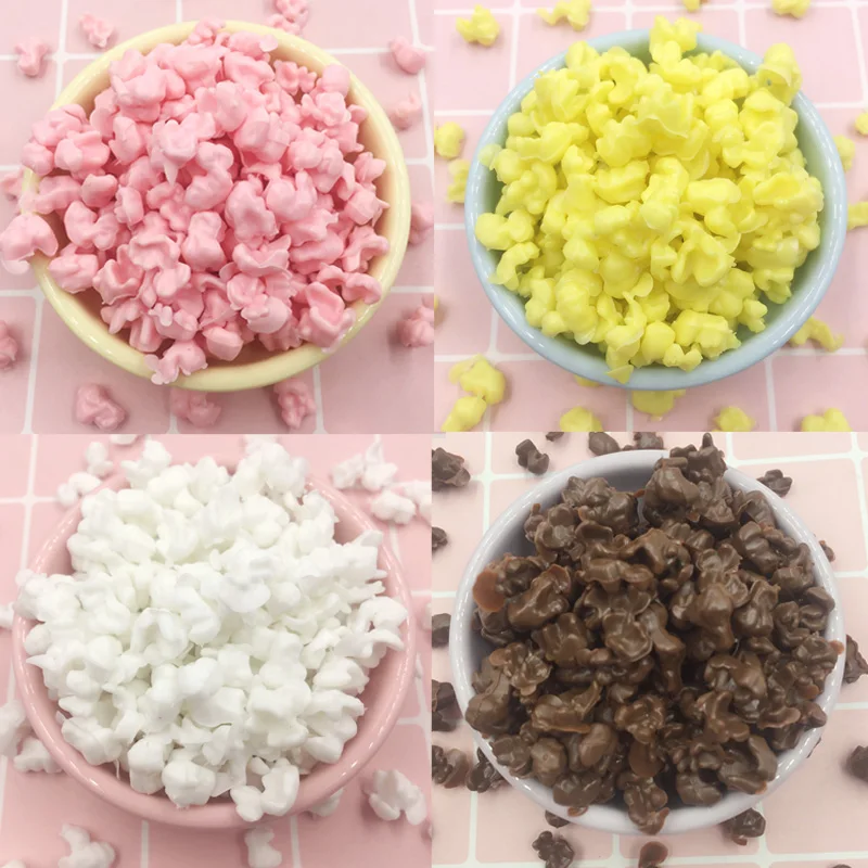 20g Cute Mini Play Toys Miniature Dollhouse Accessories PVC Resin Popcorn Pretend food for Dolls Kitchen Hot Sale | Дом и сад