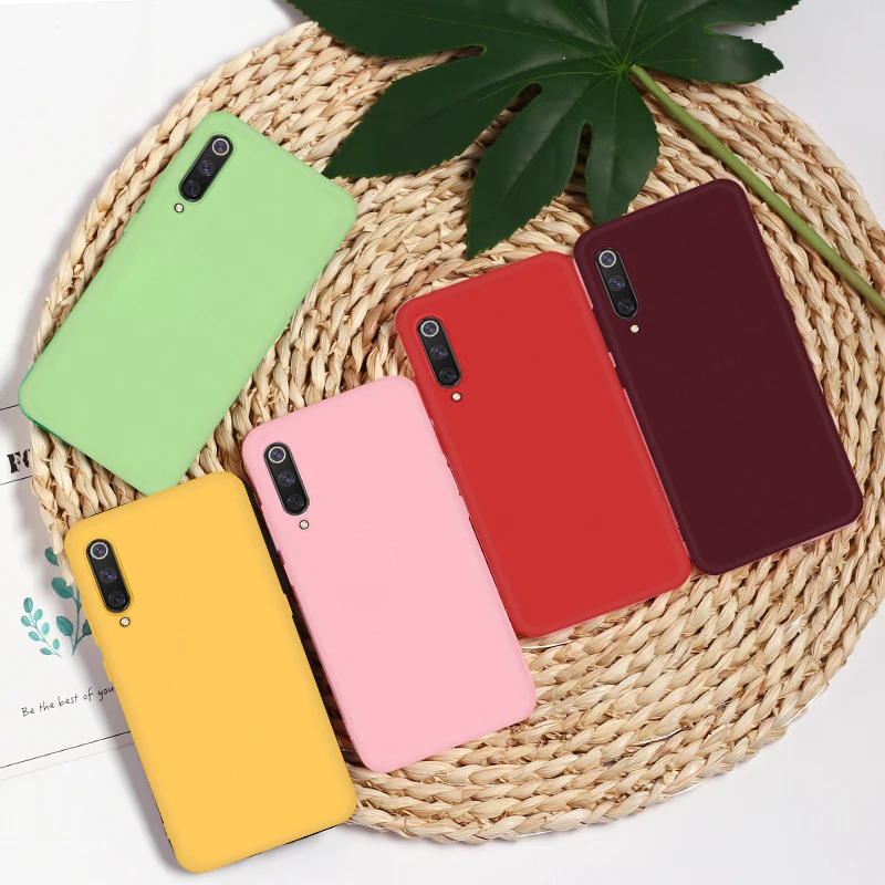 

Color Matte Phone Case For Xiaomi Redmi Note 7 5 6 K20 Pro Mi 9 SE Mi 8 A2 Lite 9T Pro Case Silicone Soft Back Cover 7A 6A Coque