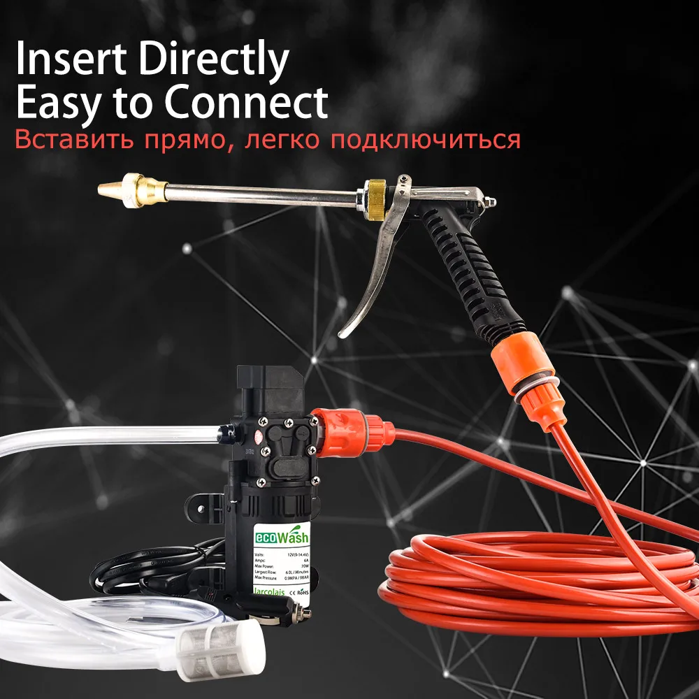 US $43.99 Car Washer Gun Pump High Pressure Cleaner 12V Car Care Portable Washing Machine Electric Cleaning Auto Device SelfPriming Tool