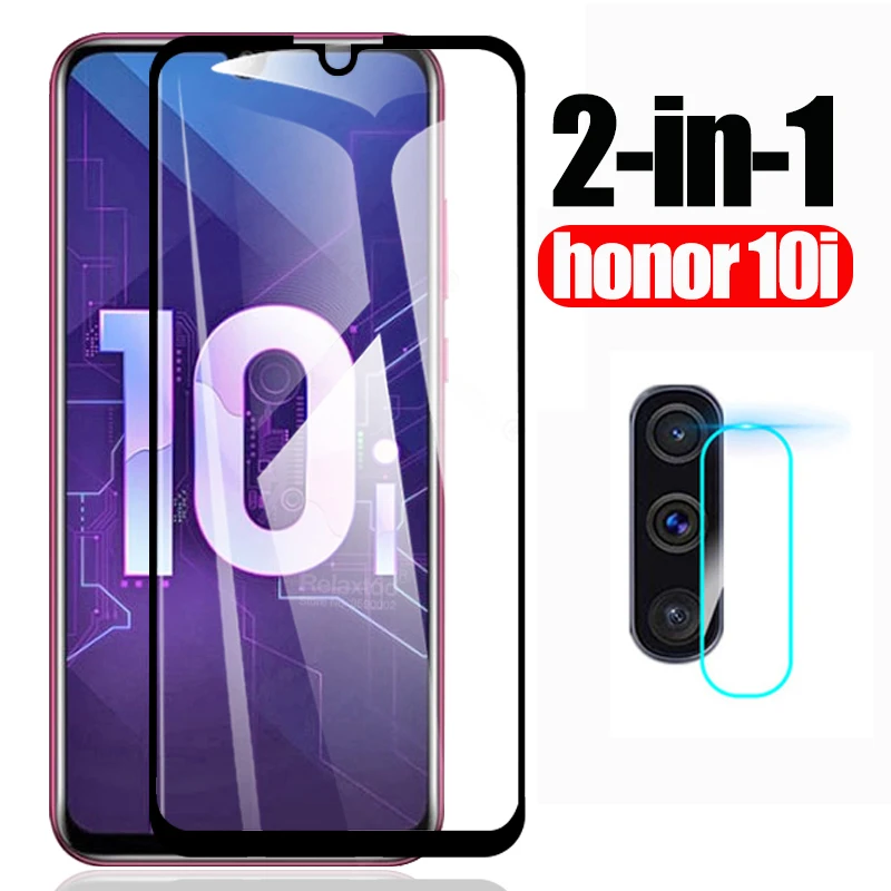 Защитное стекло 2 в 1 для honor 10i huawei защита объектива фотокамеры на 10 i