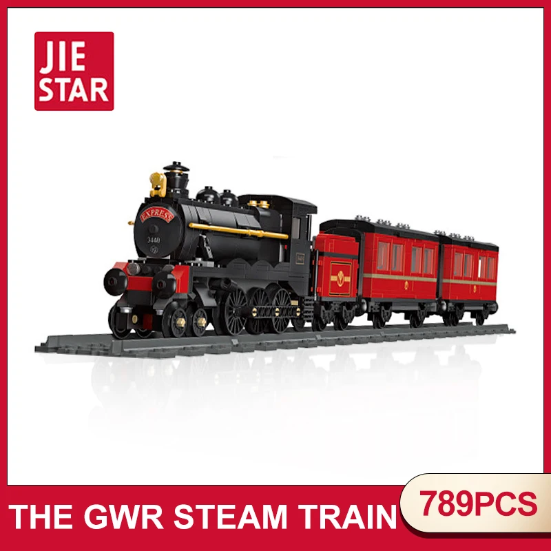 

JIESTAR Train Technical Ideas The GWR Steam Train 59002 Railway Building Blocks Model Bricks DIY For Children Giftsl Toys