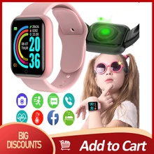 

Connected Watch Child Color Screen Sport Bracelet Activity Running Tracker Heart Rate Smart Watch Kids Watches Y68