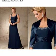 Abiti eleganti per la madre della sposa A maniche lunghe A tre quarti con giacca Plus Size 2020 abito da sera formale