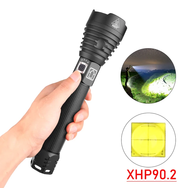 Super Bright Rechargeable Flashlights 300000 High Lumen, Powerful LED Flashlight, Ipx7 Waterproof Floodlight & Spotlight Flashlight 2-in-1 w/5 Modes