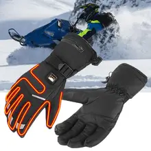 USB heated gloves winter warm hands electrically heated gloves battery powered thermal motorcycle waterproof ski gloves