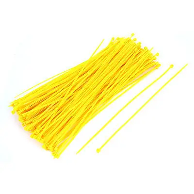 

250 Pieces 4mmx250mm Nylon Self-Locking Electric Cable Zip Ties Fastener Yellow