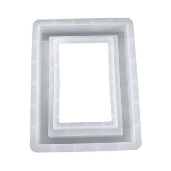 

Resin Crystal Epoxy Mold Rectangular Photo Frame Crafts Casting Silicone Mould