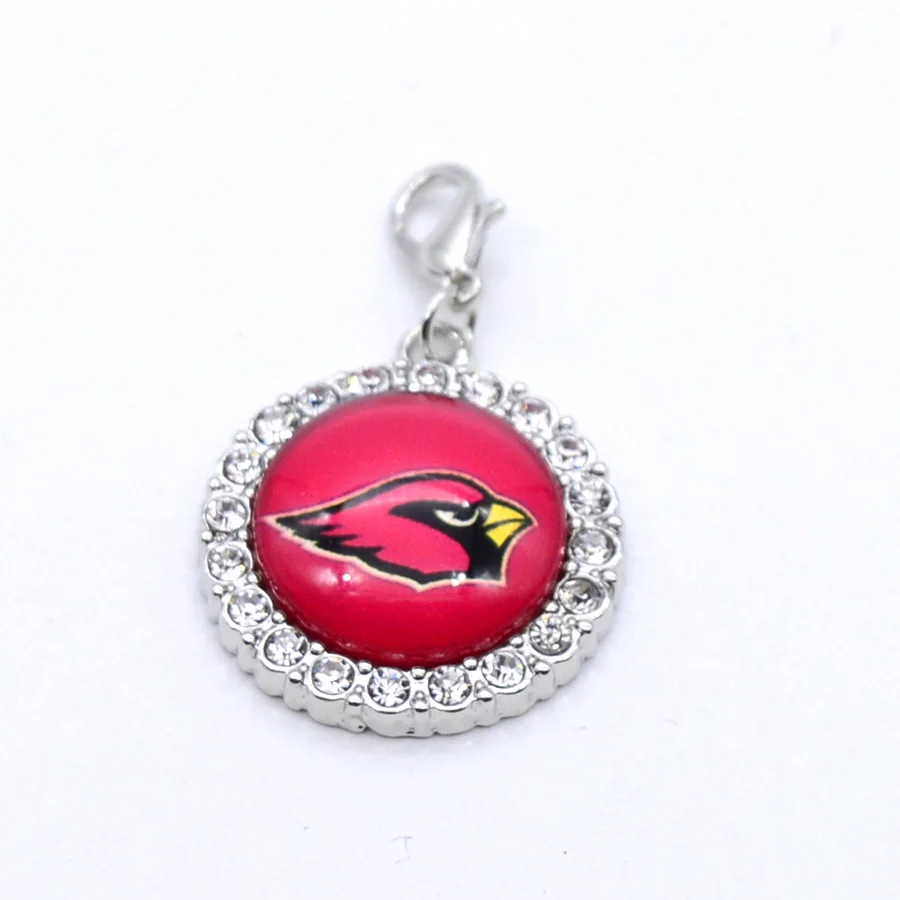 Серебряный кулон, стразы, амулеты Arizona Cardinals, амулеты для браслета, ожерелья для женщин и мужчин, футбольные фанаты, Paty Fashion