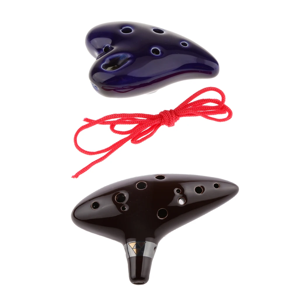 Clear Sound 2 Pieces Ocarinas Woodwind Instrument for Gift Collectibles