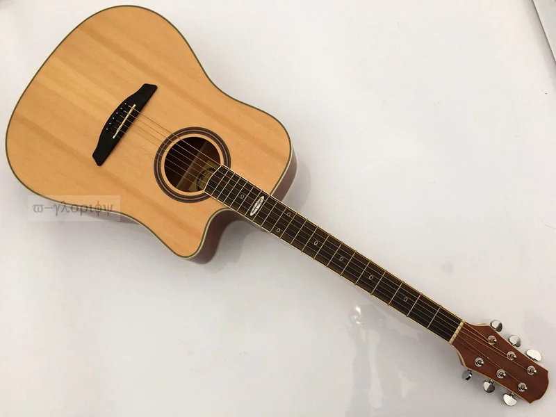 Электроакустическая гитара с эквалайзером тюнер 41 дюймов 6 струн cutway sunburst цветная народная гитара акустическая электрогитара
