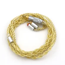 MMCX/0,78 мм 2-контактный разъем 3,5 мм 2,5 мм сбалансированный Модернизированный кабель для наушников очень мягкий 7N OCC чистое серебро+ позолота для IEMs