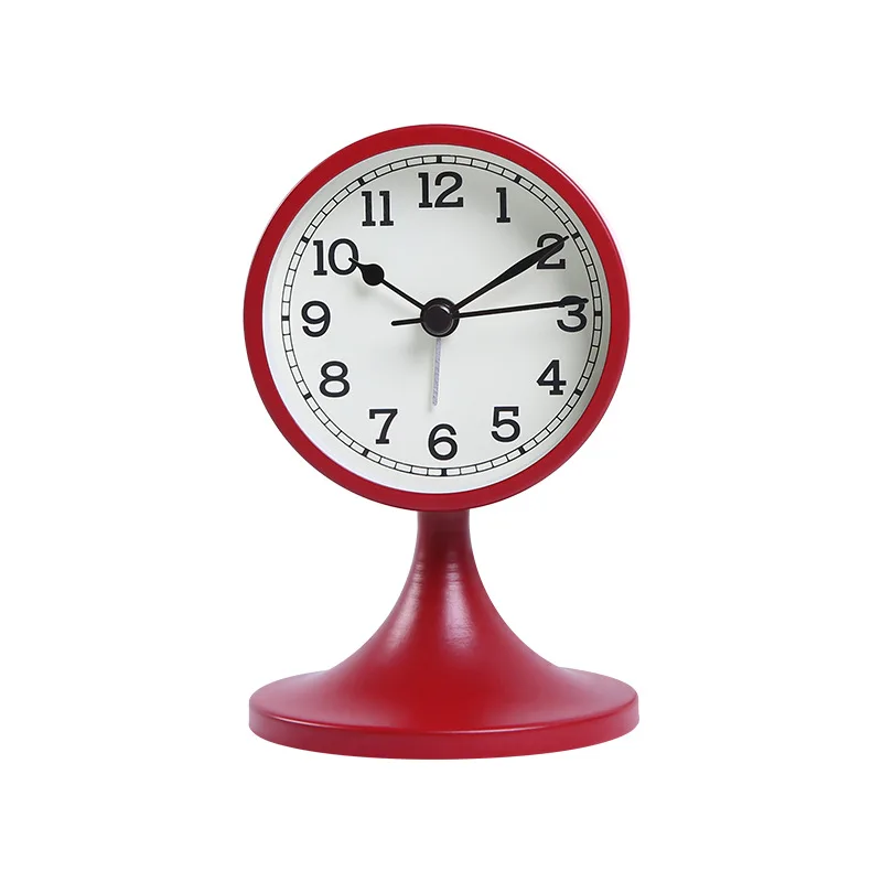 Metal Alarm Clock Modern Creative Fashion Simple Living Room Bedroom Clock Mute Student Bedside Mute Bell Clock