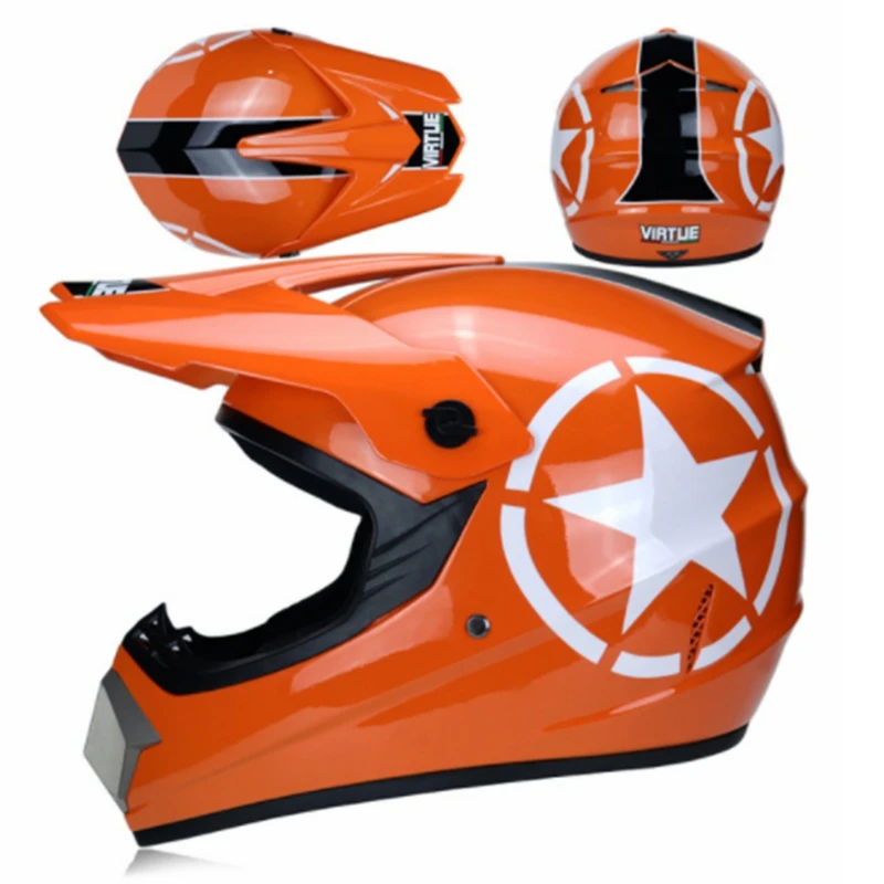 Professional Racing Motocross Casque hors route Casque Moto Capacete Moto Casco Off-road Cartoon Children Motorcycle Helmet