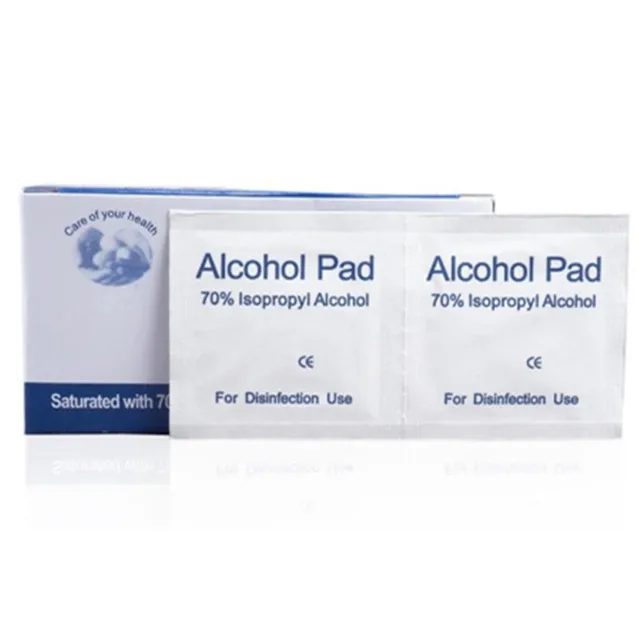 3X100Pcs/lot Alcohol Wet Wipe Disposable Disinfection Swap Pad Antiseptic Skin Cleaning Care First Aid Jewelry Phone Clean Wipe 5