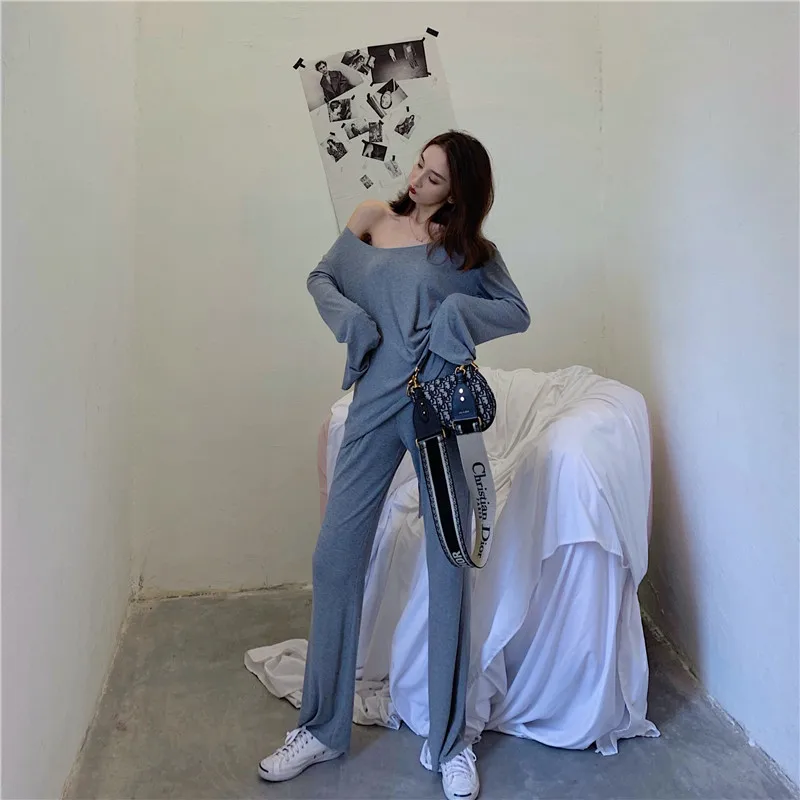 

Photo Shoot ~ Charade Irregular Backless Reversible Slimming Trumpet Trousers Two-Piece Set