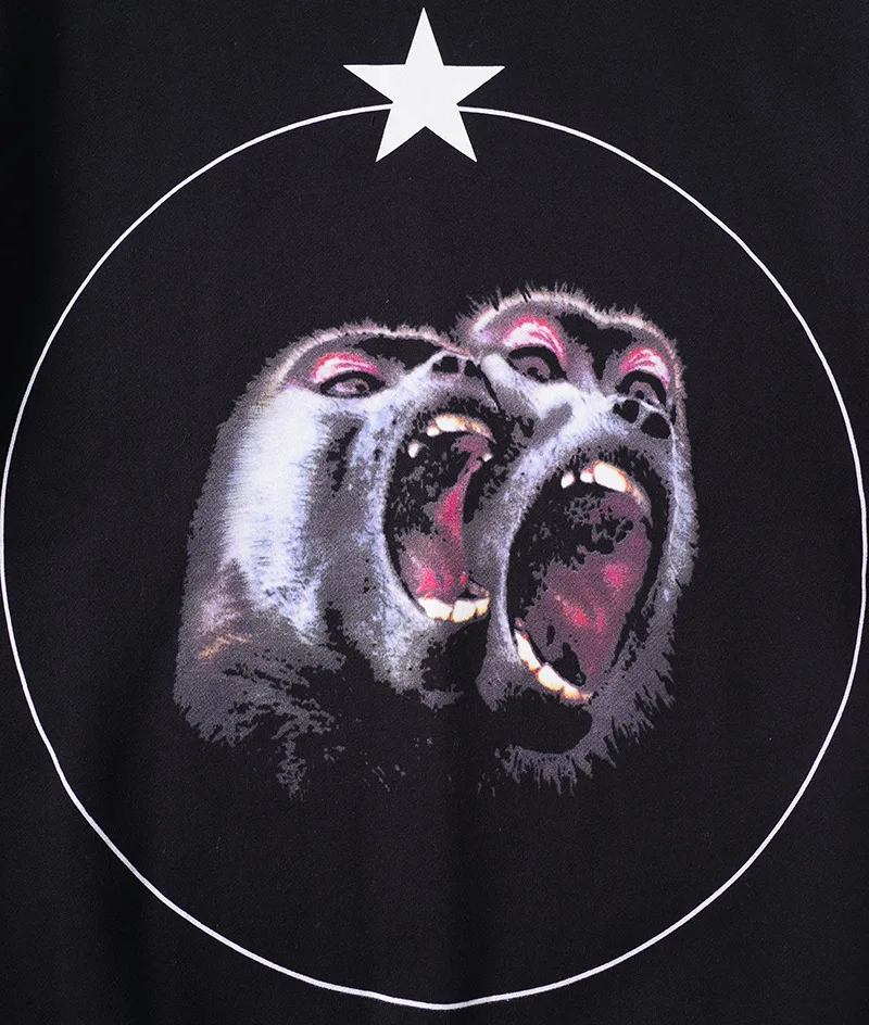 Baboons/женские толстовки с капюшоном и круглым вырезом, пуловеры, свитшоты из хлопка, повседневные флисовые уличные худи верхняя одежда, женская одежда