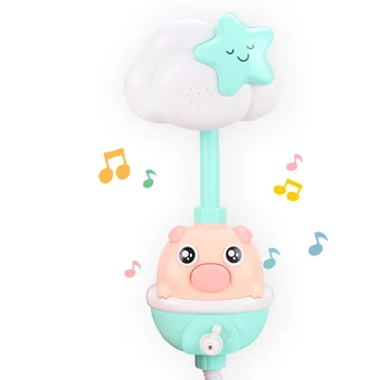 

Baby Pig Bath Sprinkler Toy Bathtub Showers Bathing Spouts Suckers Folding Spray Faucet Play Bathroom Water Toys