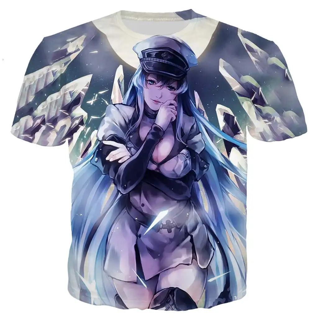 03 Новая крутая футболка для мужчин/женщин, убийца Акаме esdeath, футболки с 3D-принтом, короткий рукав Харадзюку, стильная футболка, уличная футболка - Цвет: 03