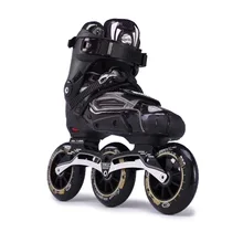 Розл 3*90/100/110 мм Скорость коньки высокие сапоги полу-мягкой для взрослых роликовых коньках обувь Инлайн роликовых уличные гонки Катание на коньках