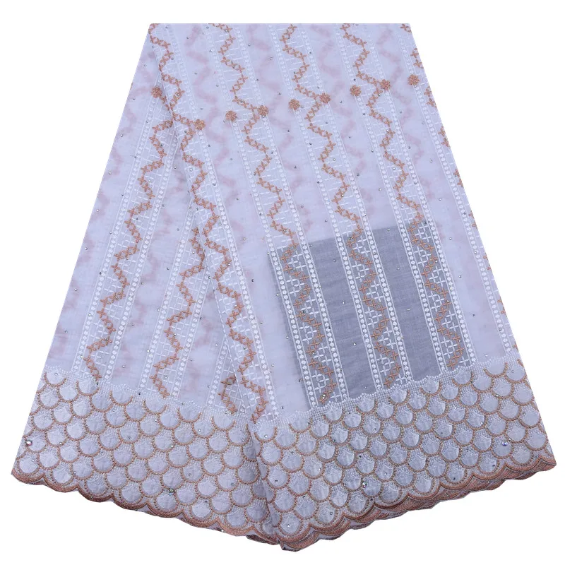 

5 Yards Swiss Voile Lace In Switzerland 2020 High Quality African Swiss 100% Cotton Lace Fabric Stoned For Dress Sewing 1792