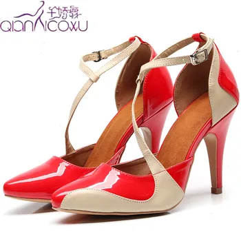 

Hot Salsa Jazz Ballroom Latin Dance Shoes For Dancing Women Training Modern Tango Samba Latina Red Heel Summer Sandals