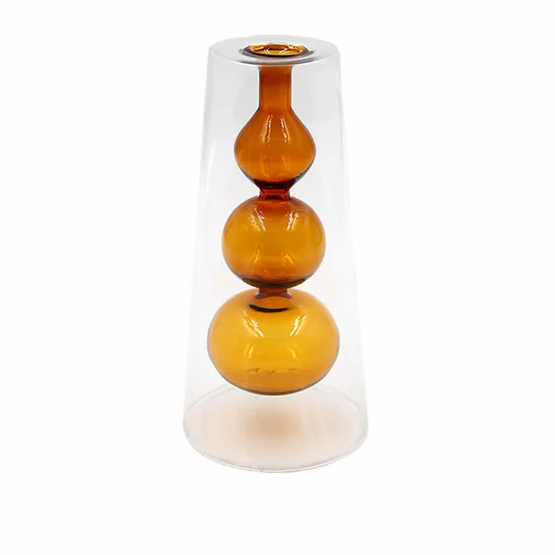 Цветочная ваза, Скандинавское украшение, домашняя прозрачная стеклянная ваза для свадебного украшения, гидропонная Цветочная нежная Настольная Ваза ZHP025