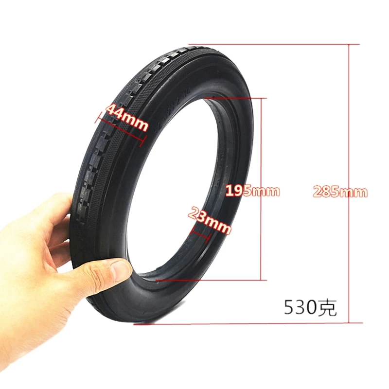 12Inch 12 1 / 2X2 1 / 4 Bicycle Solid Tires Bicycle Bike Tires 12 2X2 4 Black Rubber Non-Slip Cycling Tyre