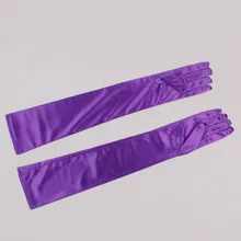 Синие Длинные атласные перчатки Gant Enfant Mariage длинные перчатки для невесты розовые женские вечерние свадебные танцевальные перчатки полный палец перчатки ST215