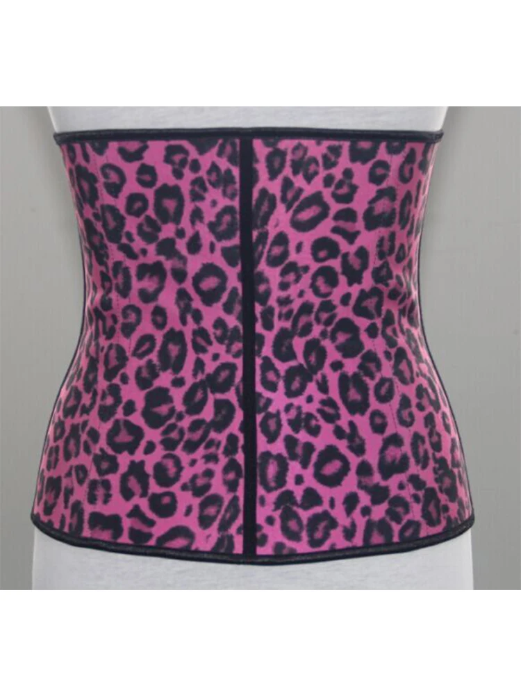 Женский латексный корсет под грудью с розовым леопардовым принтом|underbust corset|corset