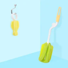 Oeak, 1 набор, новинка, 360 градусов, вращающаяся губка, щетка для малышей, детей, бутылочка для кормления молока, щетка для чистки сосков