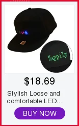 LED Bluetooth APP Hats for Men Baseball Trucker Halloween Birthday New Year's Christmas Party Support multiple languages