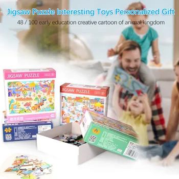 

48/100 Pieces Kids Puzzles Educational Toys Interesting Animal Space Stars Educational Puzzle Toy for Kids birthday Gift A40