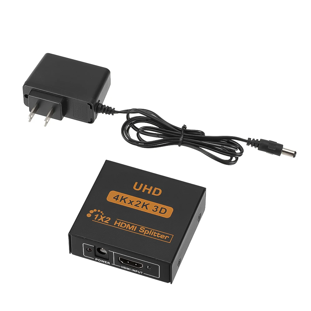 1x2 with US Plug 4K HDMI сплиттер UHD 3D HD HDMI сплиттер 1X4 HDMI сплиттер 1X2 1080p переключатель ретранслятор усилитель для PS3 Xbox HDTV DVD - Цвет: 1x2 with US Plug