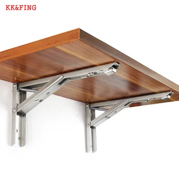 

KK&FING 2Pcs/Set Triangle Folding Angle Bracket Heavy Support Adjustable Wall Mounted Bench Table Bracket Furniture Hardware