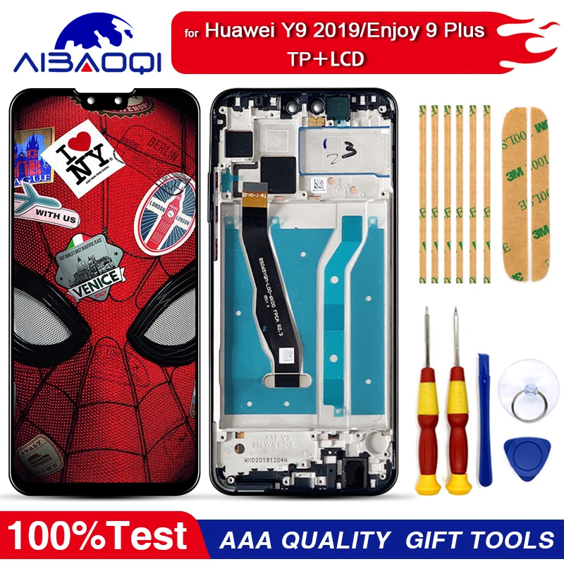 

Новый оригинальный ЖК-дисплей с сенсорным экраном для Huawei Y9 2019 Enjoy 9 Plus с рамкой, запасные части для телефона