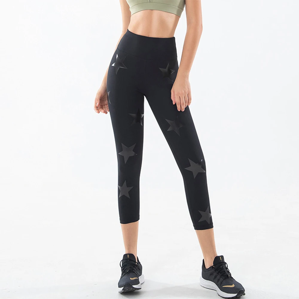 Yoga Pants Fitness Women High Waist Yoga Wear Star Print Gym Push Ups Pants Workout Tights Yoga Pants
