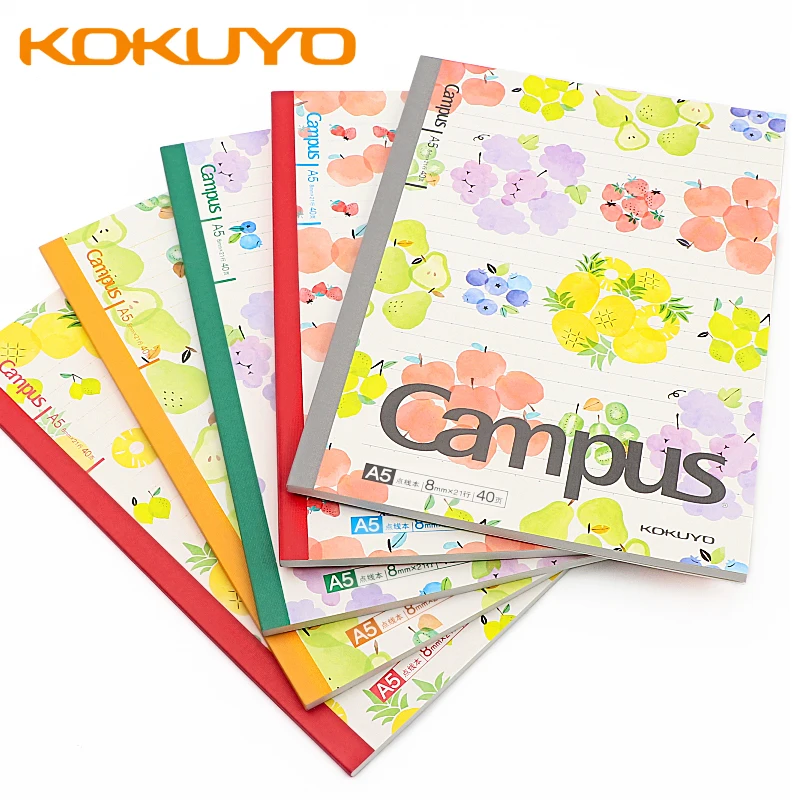 KOKUYO 과일 캠퍼스 수첩 A5/B5, 간단한 대학생 미술, 절묘한 교실 노트, 귀여운 작고 신선한 문구