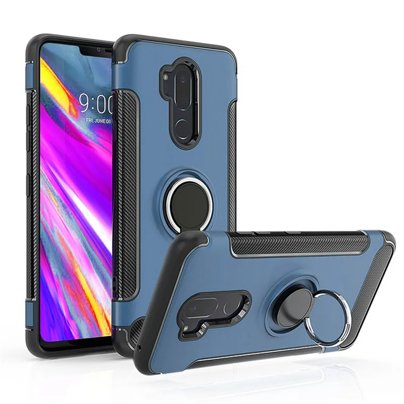 Корпус телефона для LG G7 Plus чехол G7 ThinQ чехол Полная защита кольцо магнетизм держатель оболочка для LG G7 One Coque G7 Fit G7+ чехол